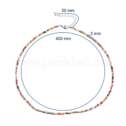 Faceted Glass Beaded Necklaces&nbsp;NJEW-JN02553-04