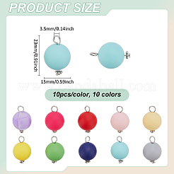 100Pcs 10 Colors Opaque Silicone Pendants&nbsp;PALLOY-PH01767