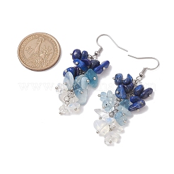 Natural Lapis Lazuli Earrings&nbsp;EJEW-TA00462-03