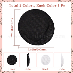 2Pcs 2 Colors Imitation Hemp Hat Embryo&nbsp;DIY-GF0009-72