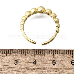 Brass Open Cuff Rings for Women&nbsp;RJEW-F179-04G