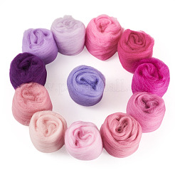 60G 12 Colors Needle Felting Wool Roving&nbsp;DIY-TA0012-85