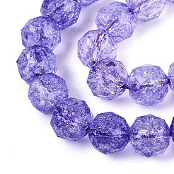 Crackle Transparent Glass Beads Strands&nbsp;GLAA-Q108-02A-06