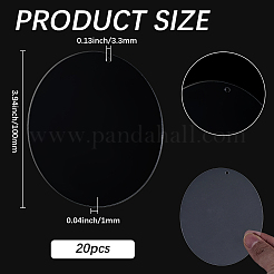20Pcs Transparent Acrylic Big Pendants&nbsp;FIND-SP0005-61