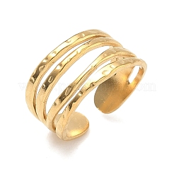 Adjustable 304 Stainless Steel Cuff Open Rings for Women&nbsp;RJEW-Z122-03G-06