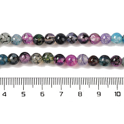 Natural Dragon Veins Agate Bead Strands&nbsp;G-NH0013-B01-01