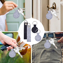 20Pcs 4 Styles Polyester Keychains&nbsp;KEYC-SP0001-63