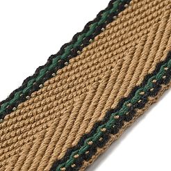 10 Yards Polyester Striped Ribbon&nbsp;SRIB-WH0011-068C