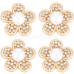 6Pcs Flower Alloy Plastic Cufflinks&nbsp;FIND-CY0001-65A