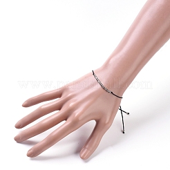 Unisex Adjustable Morse Code Bracelets&nbsp;BJEW-JB05011-02