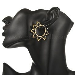 Glass Beaded Hoop Earrings&nbsp;EJEW-MZ00750