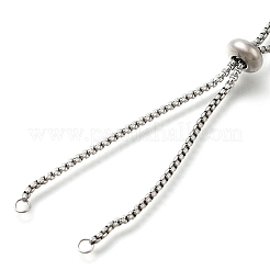 Adjustable 304 Stainless Steel Slider Bracelet/Bolo Bracelets Making&nbsp;STAS-I153-03P-01