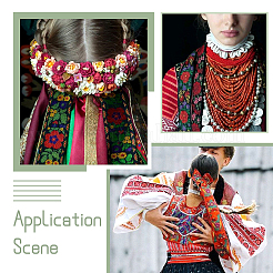 Ethnic Style Embroidery Polyester Ribbons&nbsp;SK-TAC0001-04
