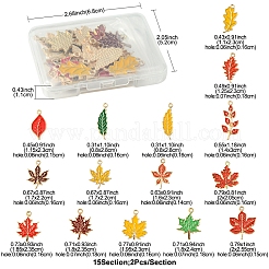 30Pcs 15 Styles Thanksgiving Day Theme Alloy Enamel Pendants&nbsp;ENAM-FS0002-01