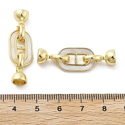 Brass Fold Over Clasps&nbsp;KK-Z080-06G