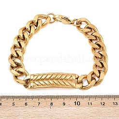 Stainless Steel Cuban Link Chain Bracelets&nbsp;LS-BJEW-D379-06G