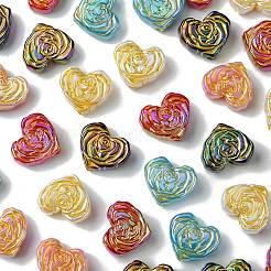 50Pcs Plating Opaque Acrylic Beads&nbsp;MACR-CJ0001-89