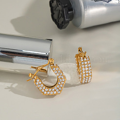 304 Stainless Steel U-Shaped Hoop Earrings&nbsp;DB0616