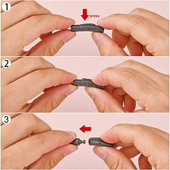 304 Stainless Steel Bayonet Clasps&nbsp;STAS-I013-4mm-MB