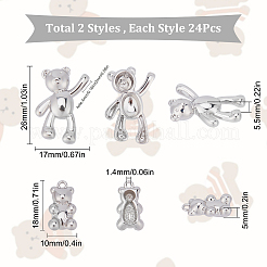 48Pcs 2 Styles Alloy Pendants&nbsp;FIND-SC0003-83