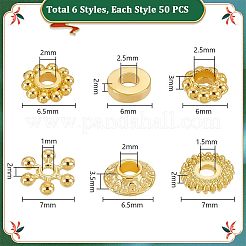 300Pcs 6 Styles Alloy Spacer Beads&nbsp;FIND-PH0018-15