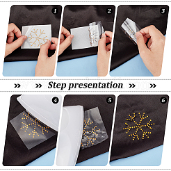 Snowflake Pattern Hotfix Rhinestones&nbsp;DIY-WH0430-205F