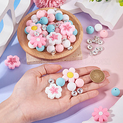 53Pcs 7 Styles Silicone Focal Beads&nbsp;SIL-TA0003-33