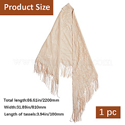 Lace Flower Detachable Polyester Shawl&nbsp;AJEW-WH20072-43A