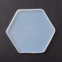 DIY Hexagon Shape Cup Mat Silicone Molds&nbsp;DIY-E036-01