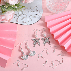 100Pcs 304 Stainless Steel Earring Hooks&nbsp;STAS-SC0006-40