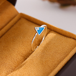 Adjustable Brass Enamel Cuff Open Rings for Women&nbsp;WG307FF-01