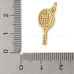 Rack Plating Brass Micro Pave Cubic Zirconia Pendants&nbsp;KK-P279-13G