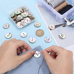 50Pcs Natural Shell Buttons&nbsp;BUTT-PH0001-71