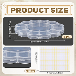 1Pc Flower Transparent Plastic Bead Containers&nbsp;CON-LP0001-29