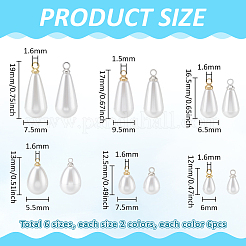 36Pcs 6 Colors ABS Plastic Imitation Pearl Pendants&nbsp;FIND-PH0028-39