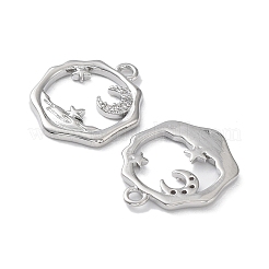 Brass with Clear Cubic Zirconia Pendants&nbsp;KK-G474-18P