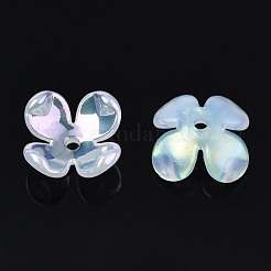 4-Petal Electroplate Acrylic Bead Caps&nbsp;X-PACR-T014-04