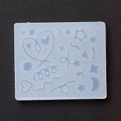 Line & Flat Round & Heart & Star & Flower & Moon Filling Silicone Molds&nbsp;LS-DIY-M029-08