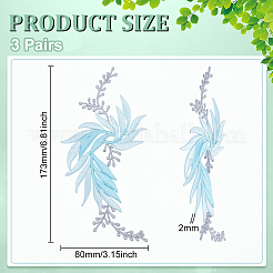 6Pcs 2 Styles Polyester Embroidery Appliques&nbsp;DIY-FG0007-49