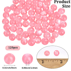 120Pcs Transparent Resin Beads&nbsp;RESI-PA0001-23B