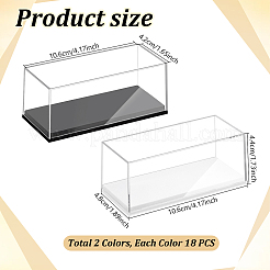 36 Bags 2 Styles Transparent Acrylic Toys Action Figures Display Boxes&nbsp;ODIS-WA0001-14