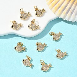 SHEGRACE Brass Micro Pave Cubic Zirconia Pendants&nbsp;XGRQ3D763-488G