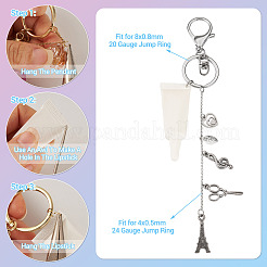 304 Stainless Steel Lipstick Keychains Making Kits&nbsp;DIY-TA0014-03