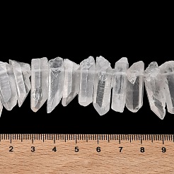 Natural Quartz Crystal Points Beaded Necklaces&nbsp;G-H355-04P