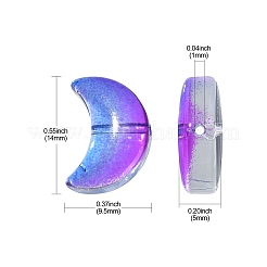100Pcs Transparent Spray Painted Glass Beads&nbsp;GLAA-CJ0002-12