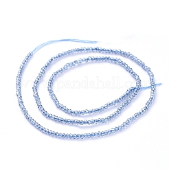 Electroplate Glass Beads Strands&nbsp;EGLA-F149-PL-01