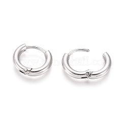Tarnish Resistant Small Huggie Hoop Earrings for Girl Women&nbsp;X-EJEW-F111B-13mm-PA
