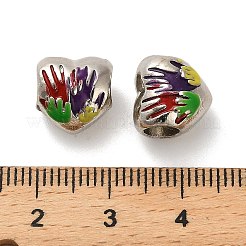 Alloy Enamel European Beads&nbsp;FIND-Q115-07P