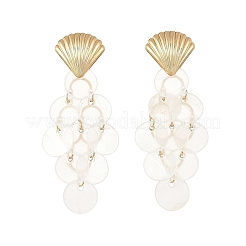201/304 Stainless Steel & Capiz Shell Stud Earrings&nbsp;EJEW-JE07497