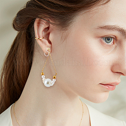 30Pcs 304 Stainless Steel Clip-on Earring Findings&nbsp;STAS-UN0051-65